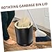 ABOOFAN Trash Can Round Garbage Lid Kitchen Supply Tabletop Trash Lid Can Cover Embedded Type Bin Cover Countertop Flap 430 Stainless Steel Household Tooling Clamshell