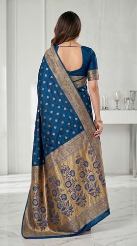 Image of C J Enterprise Women's Banarasi Saree Pure Kanjivaram Style Silk Saree With Blouse Piece for Wedding (Pari-160)