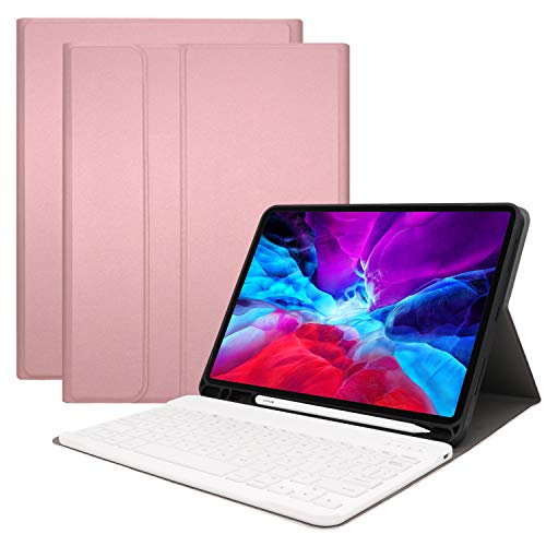 Jennyfly Bluetooth Keyboard 11 inch iPad 2018, 7 Color Backlight Detachable Keyboard