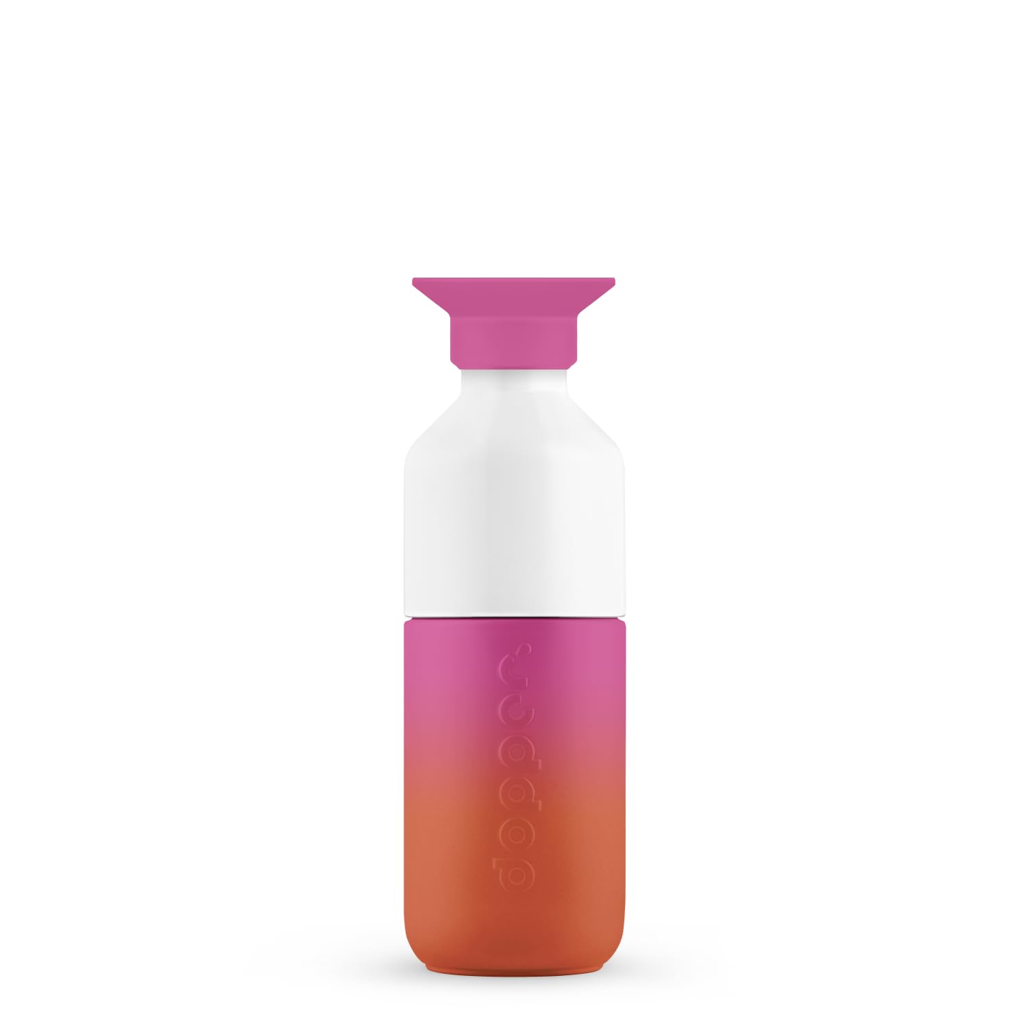 Dopper Steel 350 ml Sunset Pink Stainless Steel Water Bottle, BPA-Free Water Bottle, 18/8 Stainless Steel, Leak-Proof, Sports Bottle for Sports, Outdoor and Office