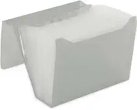 Pasta Sanfonada, Polibras, Plástica, New Line, Duplicata, 186x245mm, 12 Divisórias, Cristal (Tamanho Reduzido)