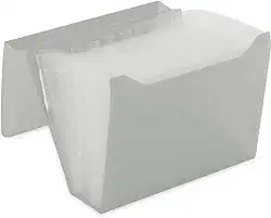 Pasta Sanfonada, Polibras, Plástica, New Line, Duplicata, 186x245mm, 12 Divisórias, Cristal (Tamanho Reduzido)