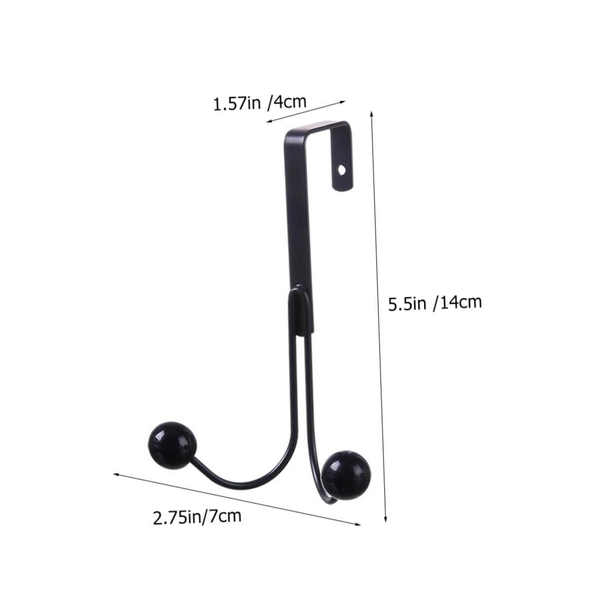 MUSISALY 3pcs Wrought Iron Hook Over The Door Hooks Coat Hanger Behind Door Organizer Over The Door Hanger Key Holder Hook Clothes Rack Overdoor Hanger Organizer Over Door Hanger Black