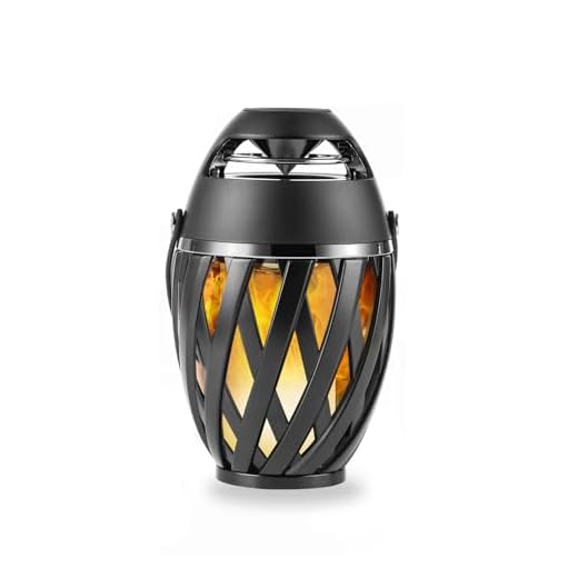 Outdoor-Bluetooth-Lautsprecher,Bluetooth Lautsprecher mit Licht,IP65 Wasserdicht,Kabellos,LED-Flammen-Umgebungslicht,Camping-Terrassenzubehör,Vatertagsgeschenk für Papa