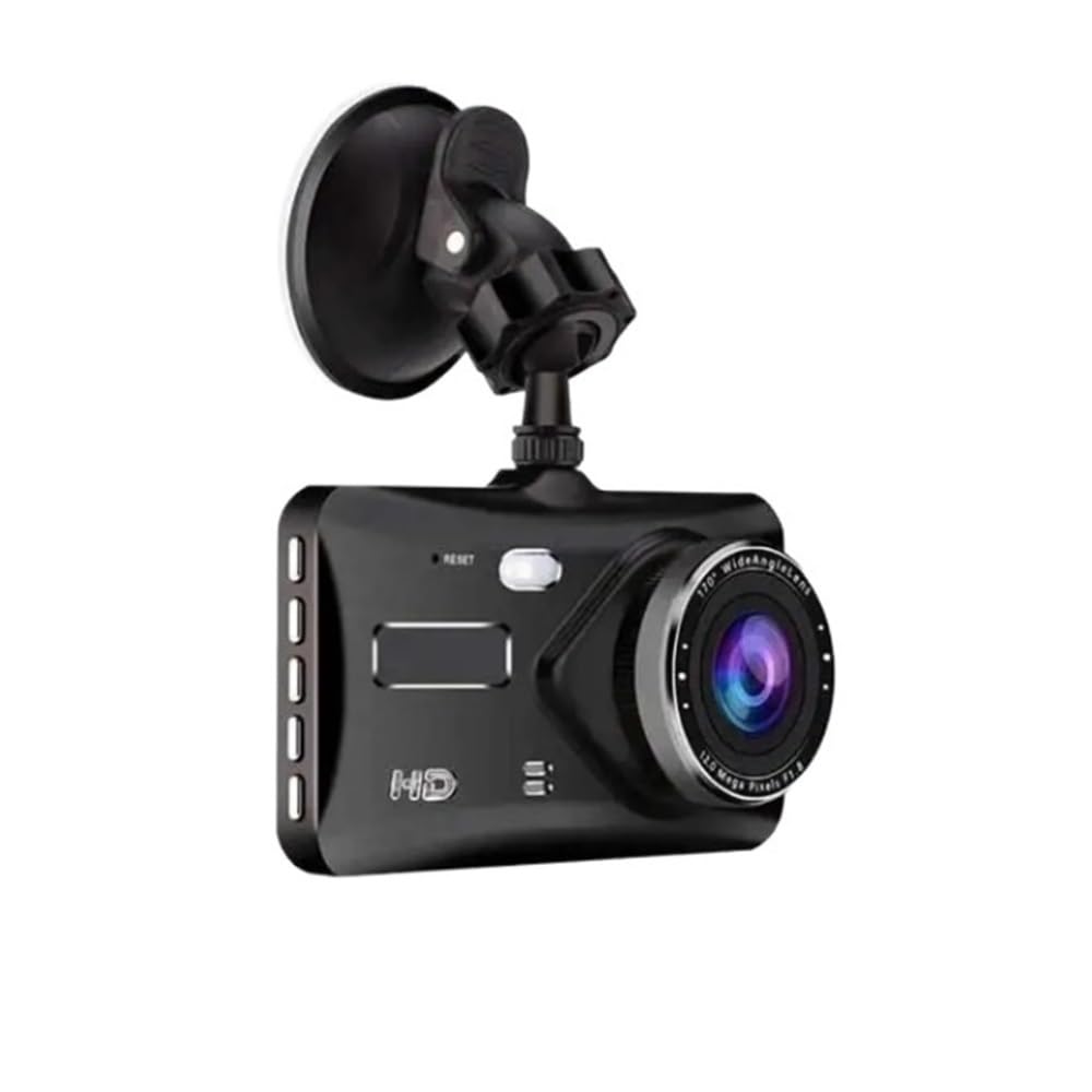 4-Inch Touchscreen Dash Cam: Full HD Front &amp; Rear Recording, Night Vision, and Parking Aid DVR