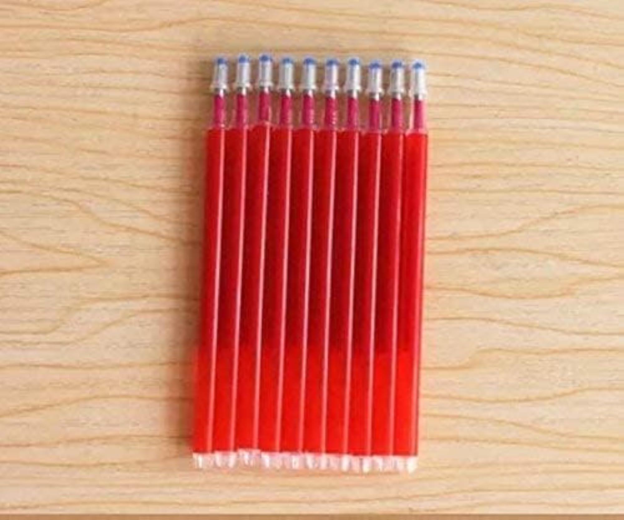 Pack of 10 Red Fabric Marker Pen Refill Heat Erasable