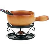 Genuss und Schweizer Gemütlichkeit an Weihnachten, Silvester oder zwischendurch: Käsefondue-Set mit Aufdruck der Schweizer Flagge für einen Abend mit Familie und Freunden in traditioneller Atmosphäre