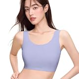 [veimia] 和装ブラ ナベシャツ胸が小さく見せるブラ 【ファンデ・和装ブラジャー】和装下着 通気性に優れ ノンワイヤー 大きい胸を平に潰すさらし 着物ブラジャー シームレスデザインで目立たない ノンホック設計で洋服に響かない ブルー 3x_l