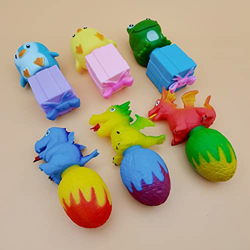 AV TOYS Flip Cute Pet Gift Box New Flip Dinosaur Egg Decompression Vent Toy Children Pinch Small Gifts (Pack of 2)