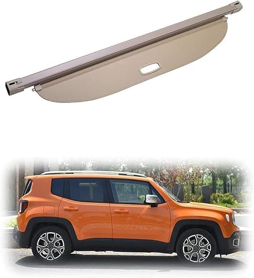 Auto versenkbare hinteren Kofferraum Paket Regal Cargo Covers per Jeep Renegade 2016 2019, Gepäck Vorhang Privatsphäre schützendes Zubehör