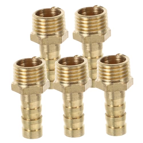 CIMAXIC 5stücke Gasherd-anschlüsse Rohrarmaturen Aus Messing Praktischer Schlauch-schnelladapter Reparaturset Mit Bördelkupplung Luftschlauch-aufsätze Für Gasherde