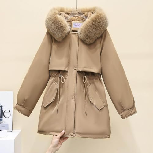 Parka Winter Jacket Women Windproof Thicken Warm Soft Fleece Lined Coats - image 7