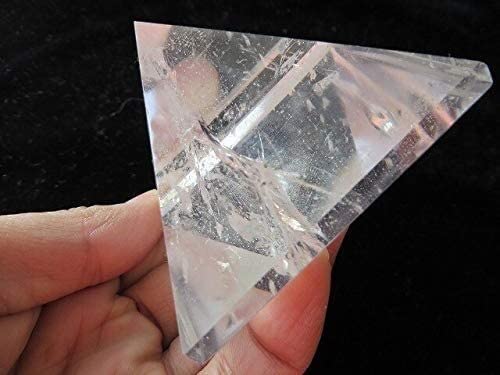 Pirámide de Cristal Natural de Cuarzo Transparente Tallada con Grandes arcoíris 152g Inicio Colecciones
