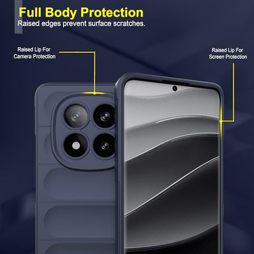 Image of Zapcase Back Case Cover for Mi Redmi Note 14 Plus | Compatible for Mi Redmi Note 14 Plus Back Cover | Liquid Silicon Magic Case with Camera Protection | Sapphire