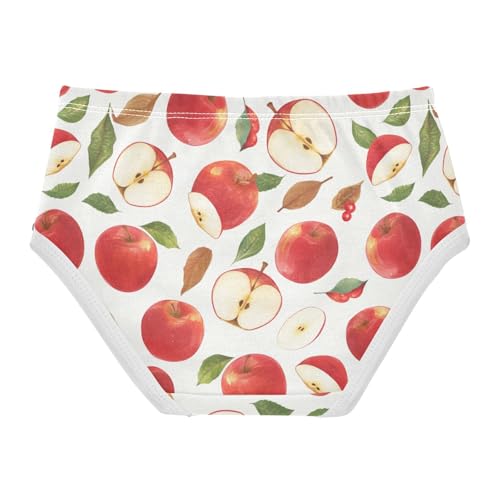 Wusikd Red Apple Girls' Underwear Cotton Girls Briefs Soft Toddler Underwear 2T2