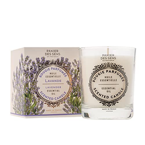 Panier des Sens, Lavender Candle, Scented Candles for Home & Room Decor, Fall Candle- 100% Natural Cotton Wick