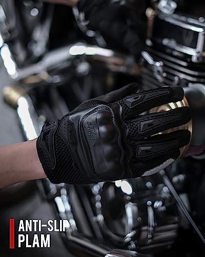 Iron Jia's Motorcycle Gloves For Men And Women - Motorbike Powersports Racing Gloves With Hard Knuckle Touchscreen For Bmx Atv Mtb Riding #TOP6