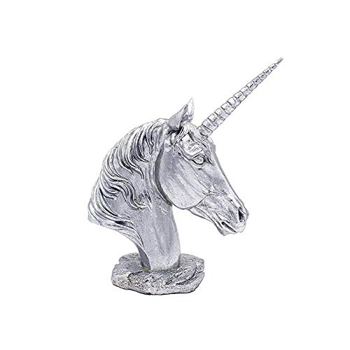 SC Gifts - Figura Decorativa (25 cm), diseño de Unicornio, Color Plateado