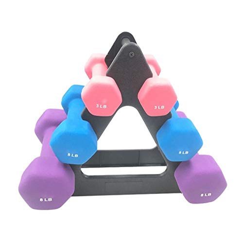 Fitness Equipment Household Men's and Women's Hexagon Color Frosted Small Dumbbells Pair 3lb