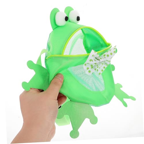 Cute Frog Beach Bag for Boys and Girls Adjustable Sand Toy Storage Tote Large Capacity for Beach Pool and for Outdoor Adventures and Family Outings4