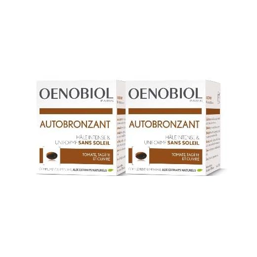 Oenobiol Autobronzant Hâle uniforme et lumineux sans soleil - Lot de