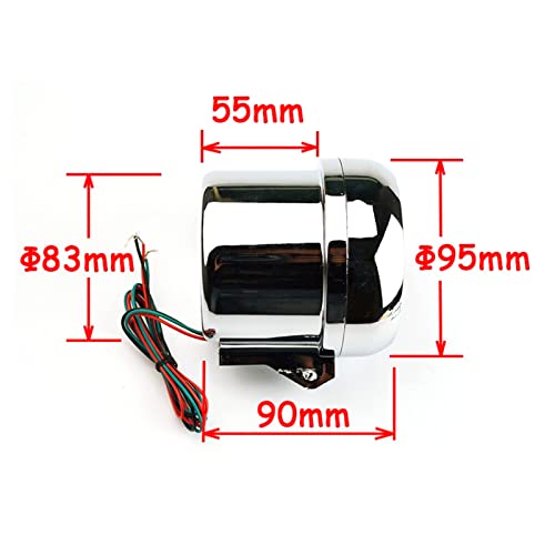 CIADAZ Luz de fundo de 7 cores de led 3,75'' carro universal preto medidor de tacômetro azul luz I