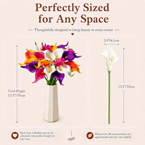 Image of Mandy's 20pcs Colorful Calla Lily Artificial Flowers