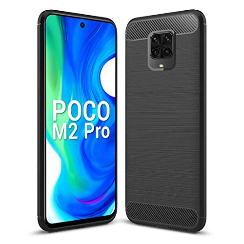 Image of NISHTECH Carbon Fiber Hybrid Armor Drop Tested Shock Proof TPU Back case Cover for redmi Note 9 pro /pro max /Poco m2 pro - Red (HJGSD12415)
