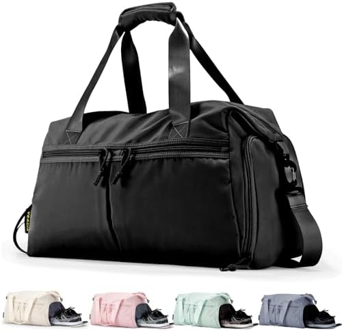Weekender Duffel Bag with Shoe Compartment And Wet Pocket-Luggage Everyday Overnight Bag for Men and Women Travel-Carry On Gym Bag