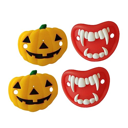 MERRYHAPY 4piezas Chupetes Para Bebés Diseño De Halloween Forma De Calabaza y Vampiro Para Recién Nacidos y Fiestas De Halloween MERRYHAPY 4piezas Chupetes Para Bebés Diseño De Halloween Forma De Calabaza y Vampiro Para Recién Nacidos y Fiestas De Halloween