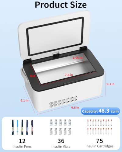 Image of Portable Insulin Cooler Box for 4-12 Pens, FAA-Approved for Home & Travel