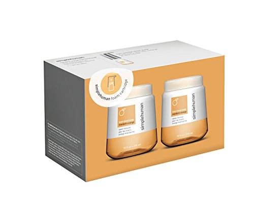 simplehuman Mandarin Orange Hand Soap, 10 Fl. Oz. Foam Cartridges (2 Pack), (Pack of 2), 20