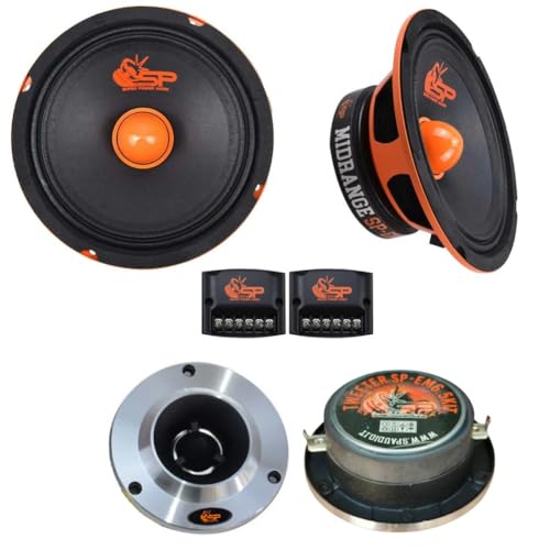 Venduto come kit; 2 midrange da 16,5 cm; 2 tweeter; 2 crossover; Potenza rms: 200 watt; Potenza max: 400 watt; Cono del midrange in carta pressata nero; Sospensione semi-rigida a doppia onda; Bobina mobile in kapton ad alta temperatura da 3,85 cm (1,5