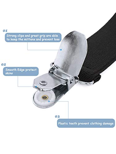 Century Star Stainless Steel Mitten Clips For Kids Elastic Glove Clips For Kids Babys Adults Winter Mitten Clips2