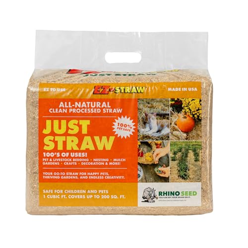 EZ-Straw® Just Straw Clean Processed Straw – Multi Purpose - Small Bale (1 Cubic Foot)