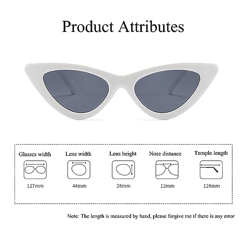 WZWLKJ Little Girls Cat Eye Sunglasses Retro Vintage Narrow Sunglasses for Kids for Outdoor Beach Holiday4