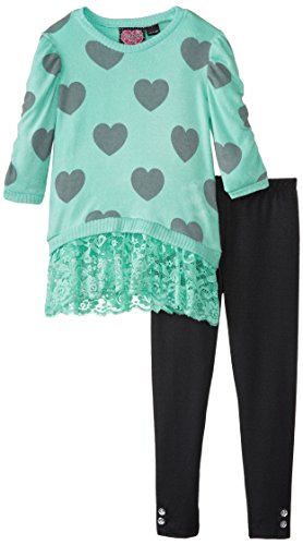 Image of Forever Me Big Girls' Printed Pullover and Knit Denim