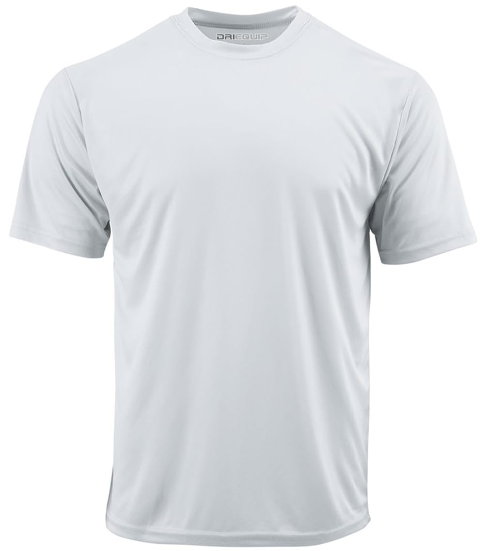 DRIEQUIP Men's Big & Tall Short Sleeve Moisture Wicking Athletic T-Shirts XS-6XL and Tall Sizes