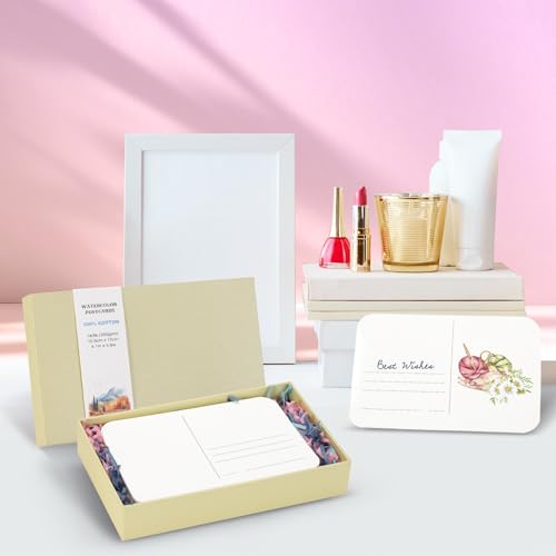 Cartes postales aquarelle 100% coton PATIKIL de qualité supérieure - 6
