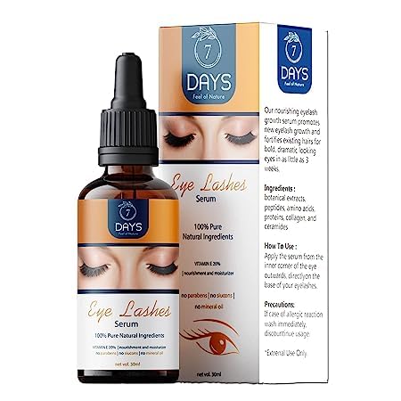 Aceite de suero para el crecimiento de pestañas y potenciador de cejas - 'Dermatologist Certified' - Resultados garantizados en solo 3-4 semanas