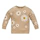 Pinokio Sweatshirt Daisy, 100% Baumwolle, bejge Blumenmuster, Mädchen 62-122 (62)