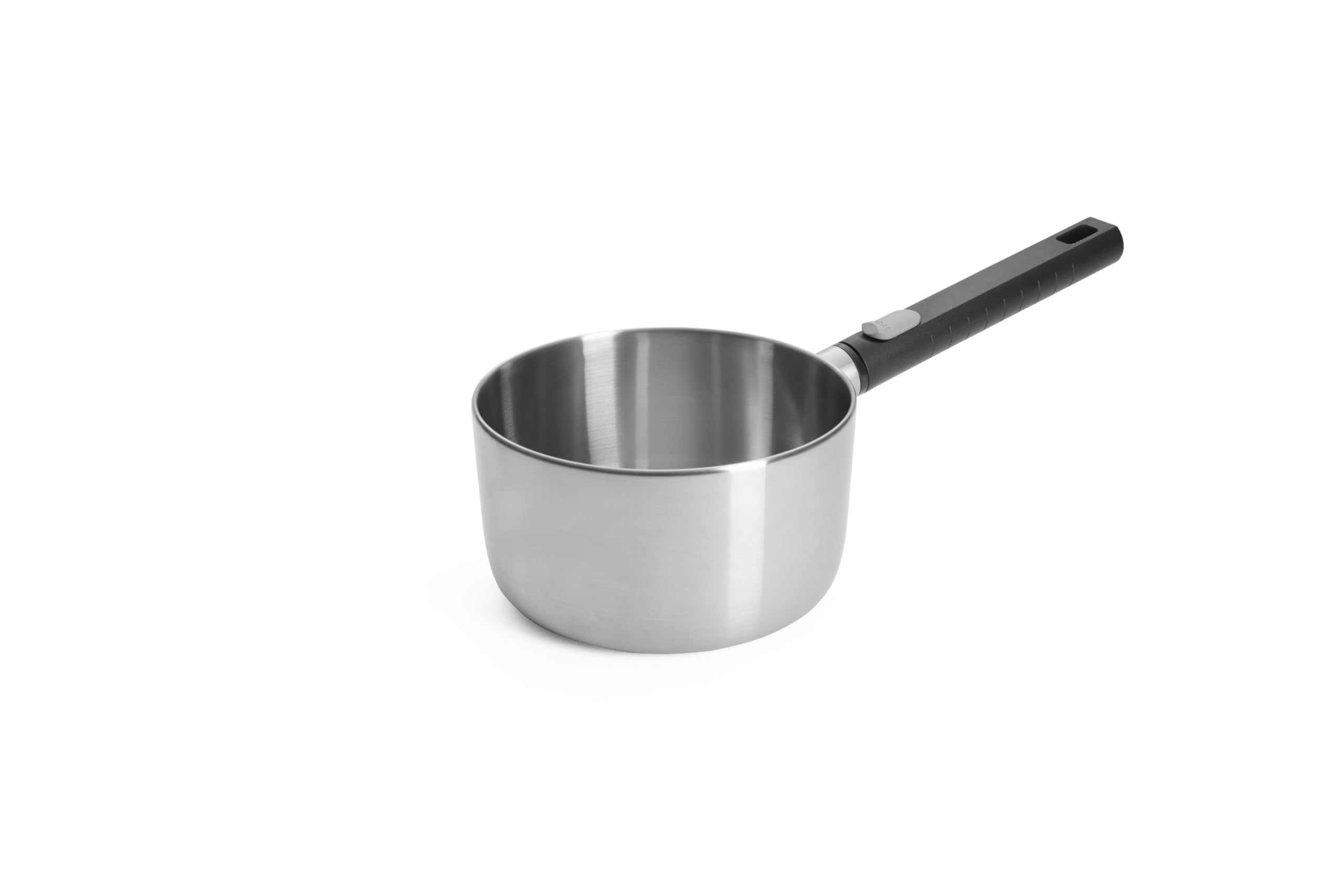 Woll Logic Steel Stieltopf - Induktiv - Ø 18 cm, 10 cm hoch, mit abnehmabarem Stiel - Geeignet für alle Herdarten, PFAS-frei