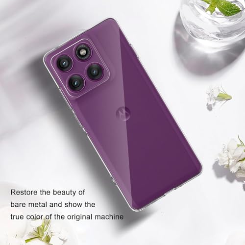 Image of DIZORO Case for Motorola Edge 60 Pro 5G, Military Grade Drop Protection Phone Case, Yellowing Resistant, Anti-Scratch Hard PC Back, Shockproof Hard Ultra-Thin Protective Cover, Clear