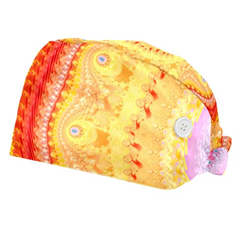 Chapeaux de travail tie dye orange pour la cuisine et les activités quotidiennes