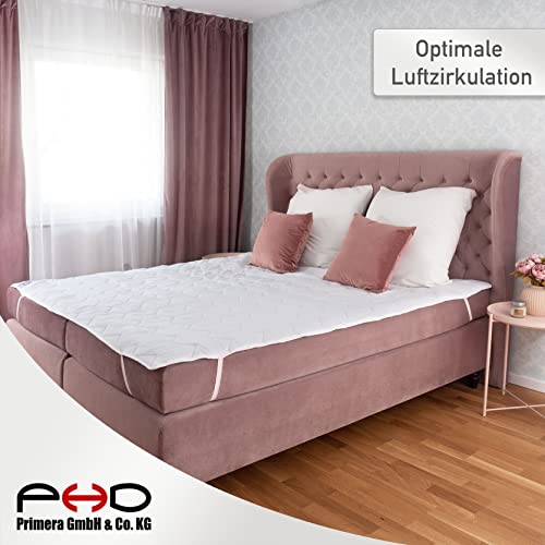 PHD Primera Matratzenschoner 200x200 cm - 60°C waschbar u. Allergiker-empfohlen für mehr Hygiene im Bett… – Bild 6