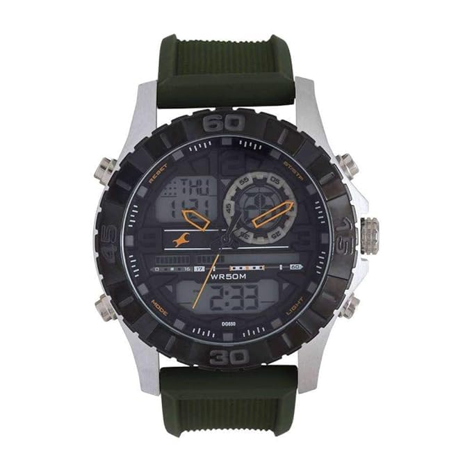 Montre analogique et numérique homme cadran noir, l'accessoire du bureau au sport