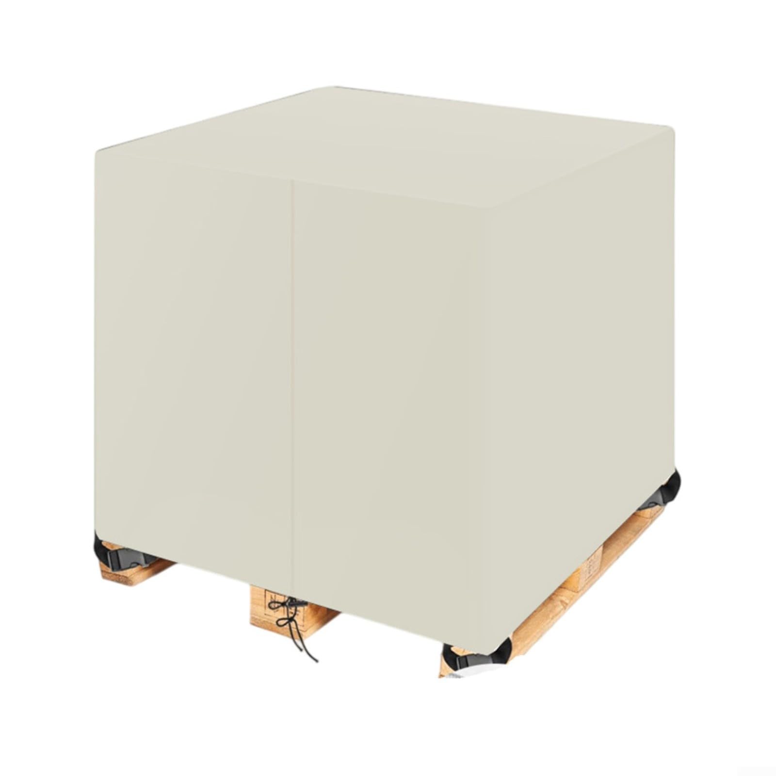 FACAIIO Copertura impermeabile per pallet, in tessuto Oxford 210D, con cinghie regolabili con fibbia, per pallet da 122 x 152 x 122 cm, nero (nero)