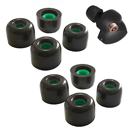 Image of Luckvan Memory Foam Eartips for Sony WF-1000XM4 Earbuds Tips WF-1000XM5 Replacement Sony Earbuds Foam Tips Sony WF WI XBA Series WF-SP900 WF-XB700 WI-1000X Fit Charging Case 4 Pairs M Black