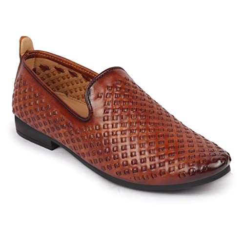FAUSTO Men's Ethnic Jutis and Mojaris for Occasions|Ethnic|Wedding|Party|Fashion|Outdoor|Lightweight|Shoes with PU Sole