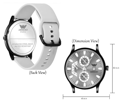 Image of Speed-Master Series Round Dial Date Working Silicone Strap Analog Quartz Mechanism Boys Watch for Men